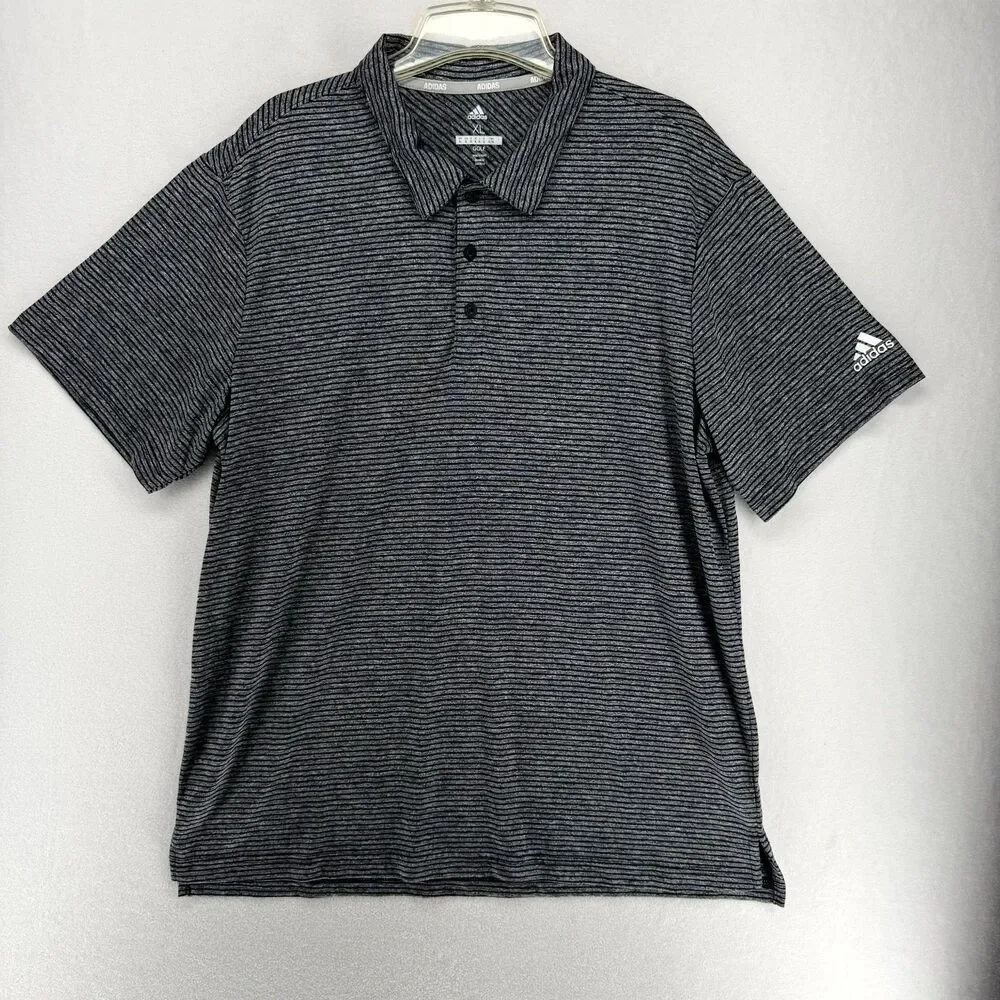adidas Golf Gray Athletic Polo Short‎ Sleeve Mens Size XL